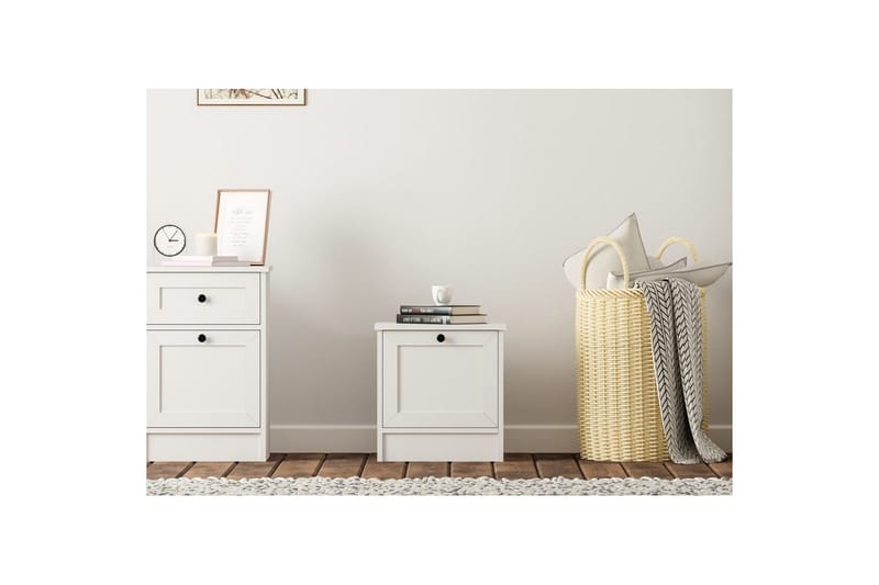 Ovril Natbord 45 cm - Mat Hvid - Møbler - Borde - Aflastningsbord - Sengebord