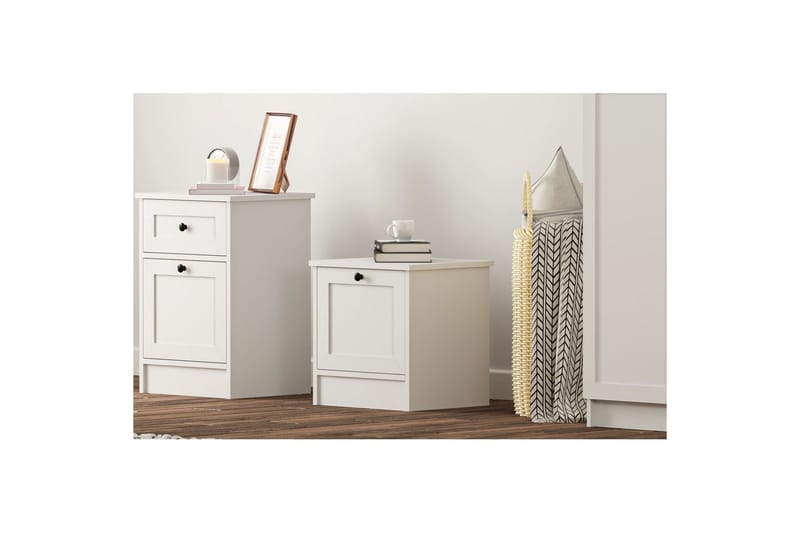 Ovril Natbord 45 cm - Mat Hvid - Møbler - Borde - Aflastningsbord - Sengebord