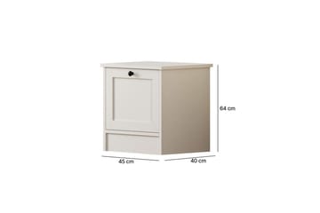 Ovril Natbord 45 cm - Mat Hvid - Møbler - Borde - Aflastningsbord - Sengebord