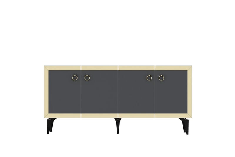 Petrolla Konsolbord 150 cm - Guld/Sort/Antracit - Møbler - Borde - Aflastningsbord - Entrébord