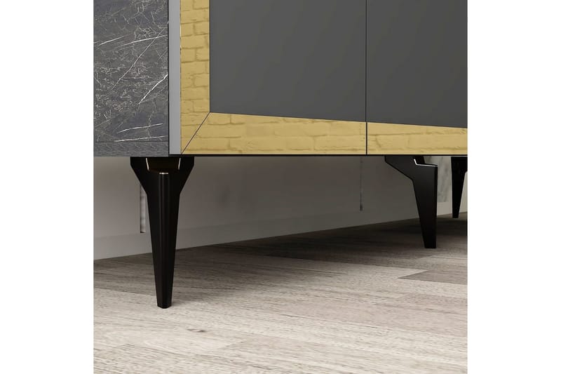 Petrolla Konsolbord 150 cm - Guld/Sort/Antracit - Møbler - Borde - Aflastningsbord - Entrébord
