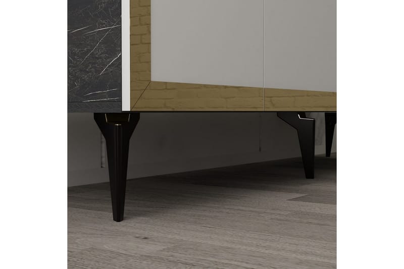 Petrolla Konsolbord 150 cm - Guld/Sort/Hvid - Møbler - Borde - Aflastningsbord - Entrébord