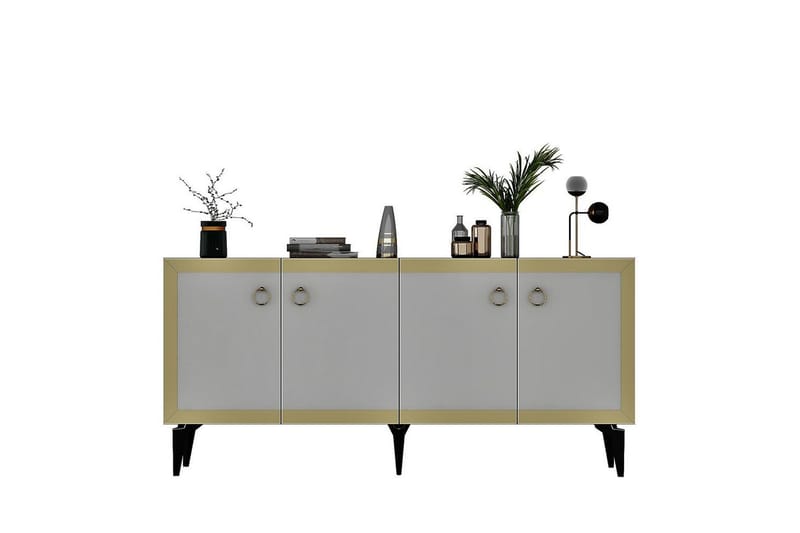 Petrolla Konsolbord 150 cm - Guld/Sort/Hvid - Møbler - Borde - Aflastningsbord - Entrébord