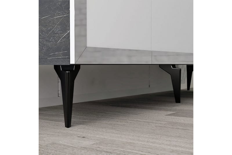 Petrolla Konsolbord 150 cm - Sort/Hvid/Sølv - Møbler - Borde - Aflastningsbord - Entrébord