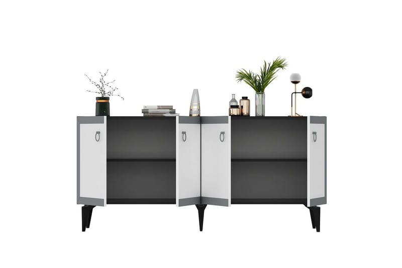 Petrolla Konsolbord 150 cm - Sort/Hvid/Sølv - Møbler - Borde - Aflastningsbord - Entrébord
