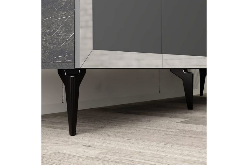 Petrolla Konsolbord 150 cm - Sort/Sølv/Antracit - Møbler - Borde - Aflastningsbord - Entrébord