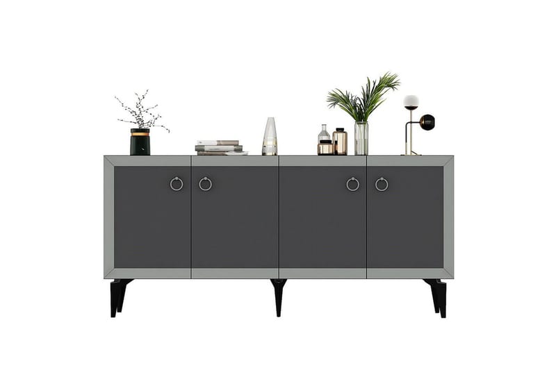 Petrolla Konsolbord 150 cm - Sort/Sølv/Antracit - Møbler - Borde - Aflastningsbord - Entrébord