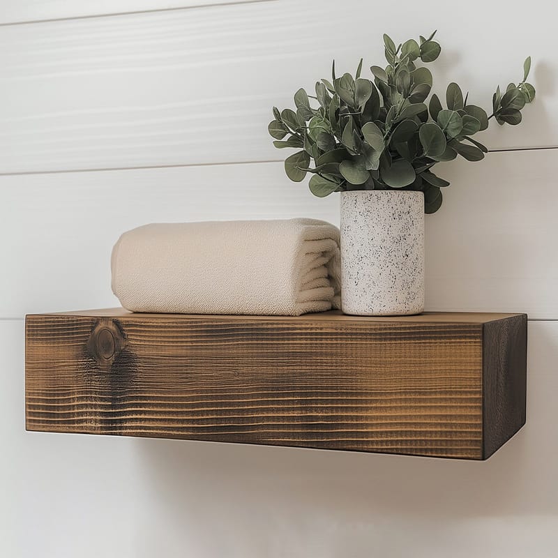 Decorative Wooden Wall Shelf Hanah Home - Møbler - Borde - Aflastningsbord - Piedestal & søjlebord