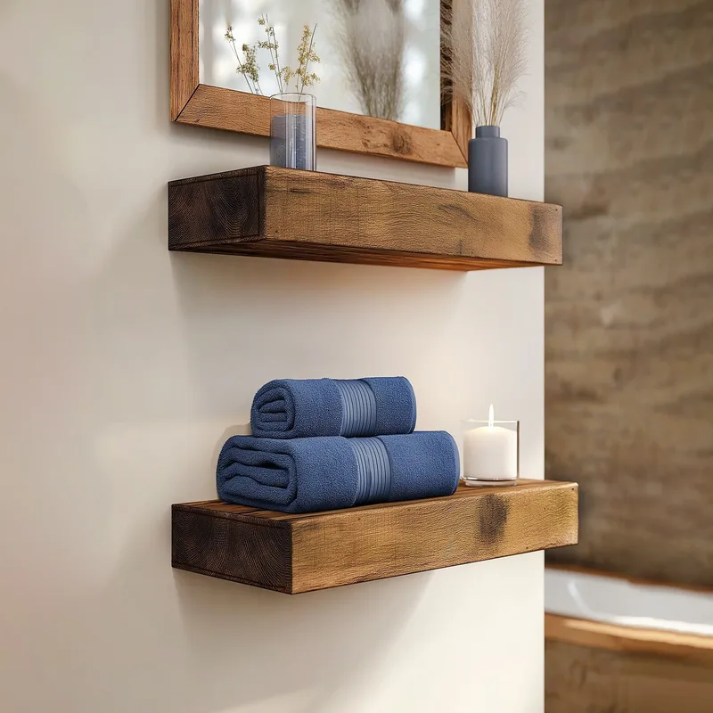 Decorative Wooden Wall Shelf Hanah Home - Møbler - Borde - Aflastningsbord - Piedestal & søjlebord