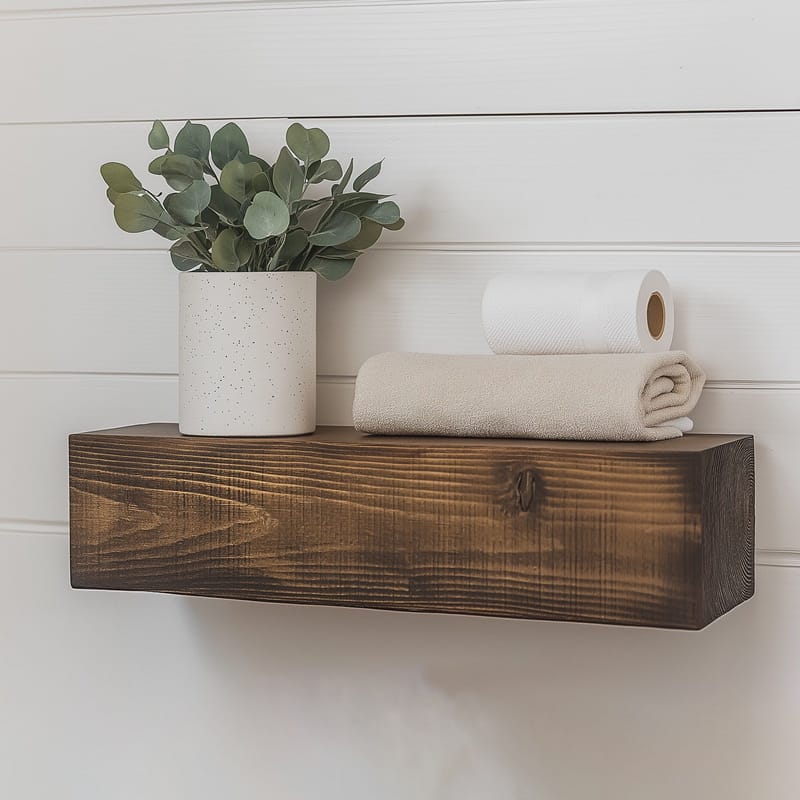 Decorative Wooden Wall Shelf Hanah Home - Møbler - Borde - Aflastningsbord - Piedestal & søjlebord