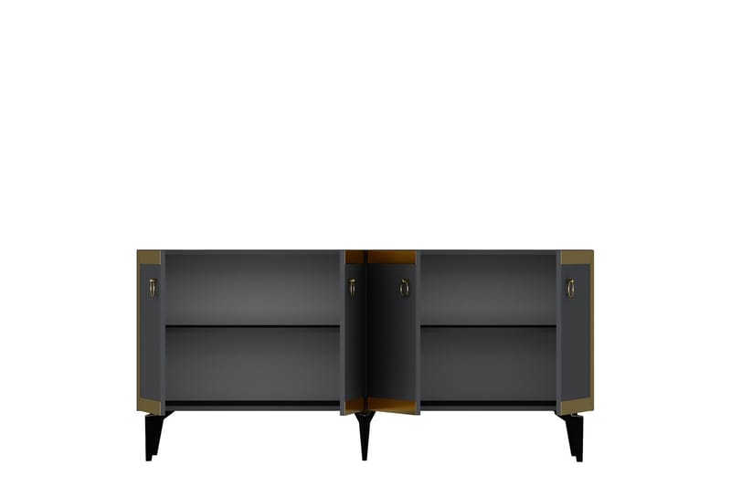 Ponny Konsolbord 150 cm - Antracit/Guld - Møbler - Borde - Aflastningsbord - Entrébord