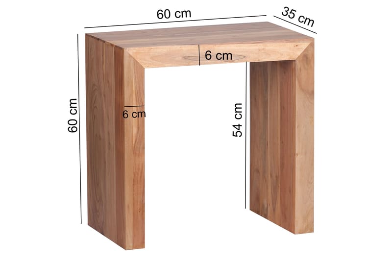 Pranika Sidebord 60 cm - Træ / natur - Lampebord - Bakkebord & små borde
