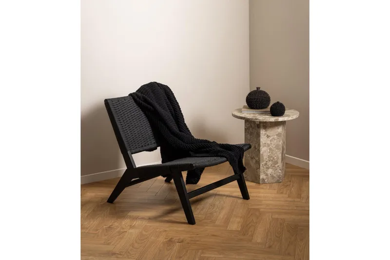 Prisa Rundt Sidebord i Marmorsten 50 cm - Beige - Møbler - Borde - Aflastningsbord - Lampebord