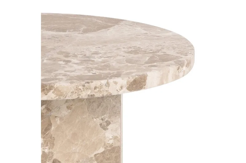 Prisa Rundt Sidebord i Marmorsten 50 cm - Beige - Møbler - Borde - Aflastningsbord - Lampebord