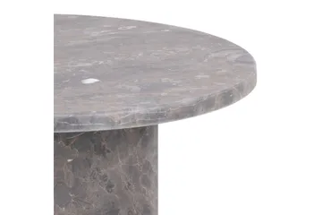 Prisa Rundt Sidebord i Marmorsten 50 cm - Grå / Brun - Møbler - Borde - Aflastningsbord - Lampebord