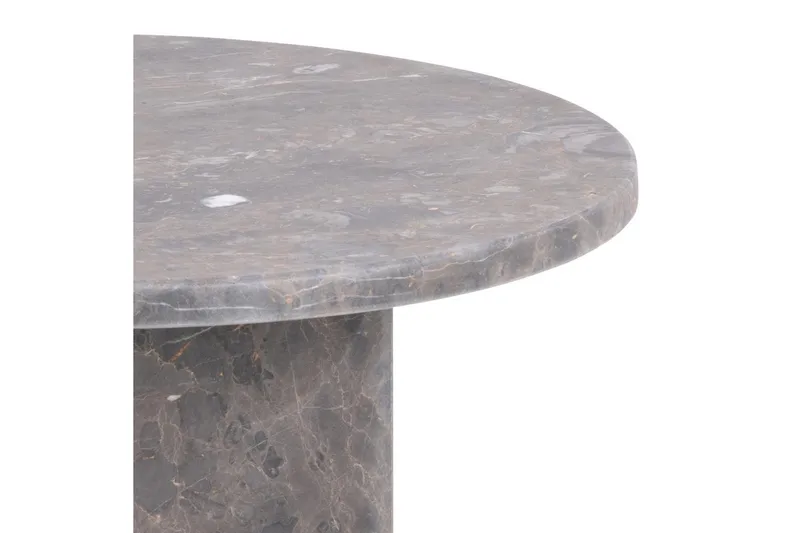 Prisa Rundt Sidebord i Marmorsten 50 cm - Grå / Brun - Møbler - Borde - Aflastningsbord - Lampebord