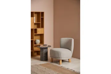 Prisa Rundt Sidebord i Marmorsten 50 cm - Grå / Brun - Møbler - Borde - Aflastningsbord - Lampebord