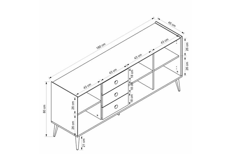 Ralor Konsolbord 180 cm - Hvid - Møbler - Borde - Aflastningsbord - Entrébord