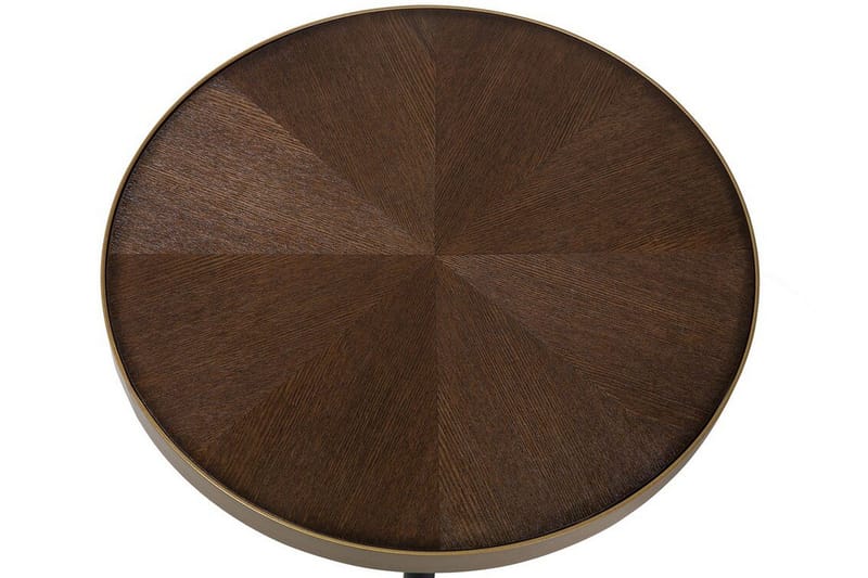 Ramonia Sidebord 44 cm - Mørkt træ/Sort/Guld - Møbler - Borde - Aflastningsbord - Lampebord