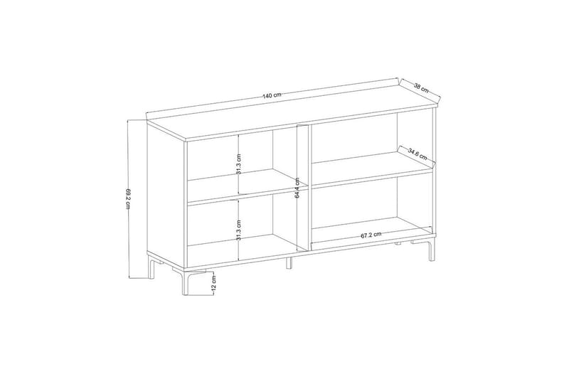 Ranko konsolbord - Mellemfarvet træ/Antracit - Møbler - Borde - Aflastningsbord - Entrébord