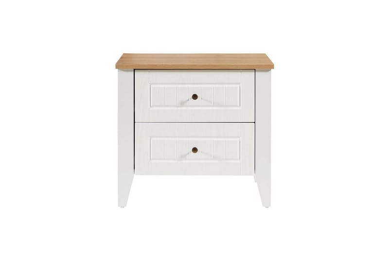 Ranko Natbord 60 cm - Mellemfarvet træ/Hvid - Møbler - Borde - Aflastningsbord - Sengebord