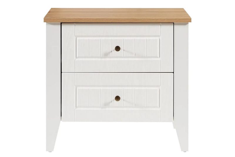 Ranko Natbord 60 cm - Mellemfarvet træ/Hvid - Møbler - Borde - Aflastningsbord - Sengebord