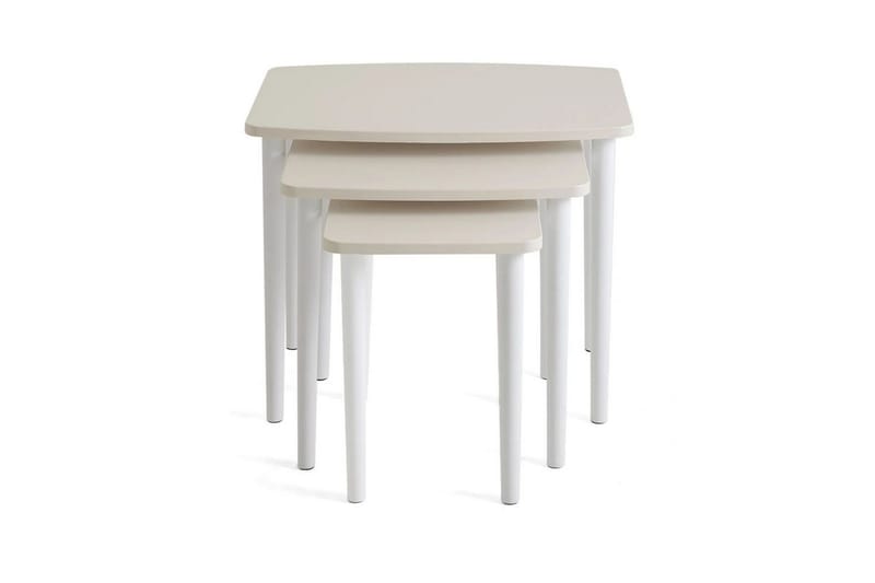 Ranko Nesting Bord 58 cm - Cremevhid - Møbler - Borde - Aflastningsbord - Indskudsborde