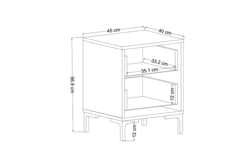 Ranko Sengeskab 45 cm - Natur/Sand - Møbler - Borde - Aflastningsbord - Sengebord