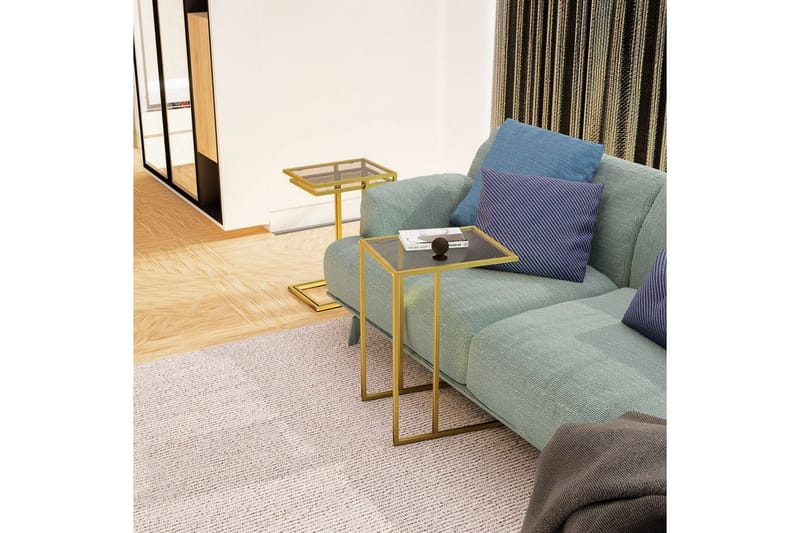 Ransdorp Sæt borde 42 cm - Guld - Møbler - Borde - Aflastningsbord - Indskudsborde