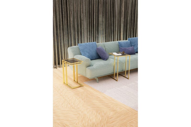 Ransdorp Sæt borde 42 cm - Guld - Møbler - Borde - Aflastningsbord - Indskudsborde