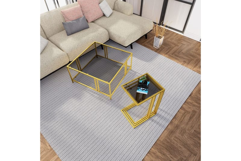 Ransdorp Sæt borde 42 cm - Guld - Møbler - Borde - Aflastningsbord - Indskudsborde