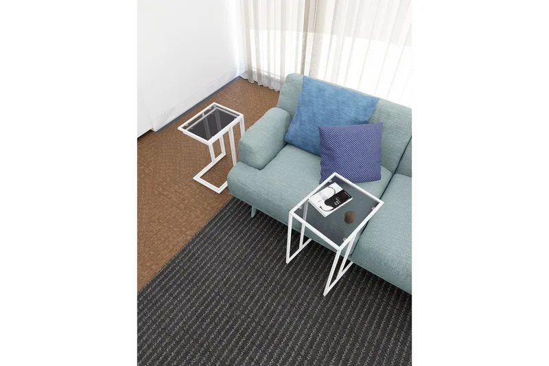 Ransdorp Sæt borde 42 cm - Hvid - Møbler - Borde - Aflastningsbord - Indskudsborde