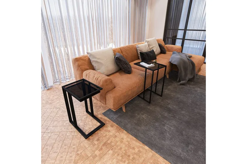 Ransdorp Sæt borde 42 cm - Sort - Møbler - Borde - Aflastningsbord - Indskudsborde