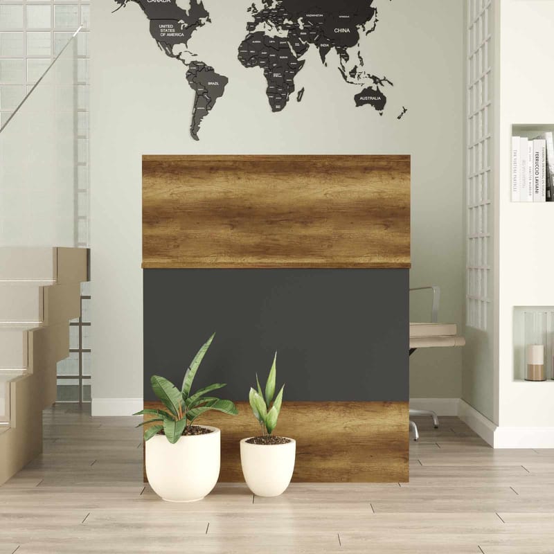 Receptionbord Skye Decor Bren (90 x 110 x 44,5 cm) Baroq antracit - Baroq og antracit - Møbler - Borde - Aflastningsbord - Entrébord