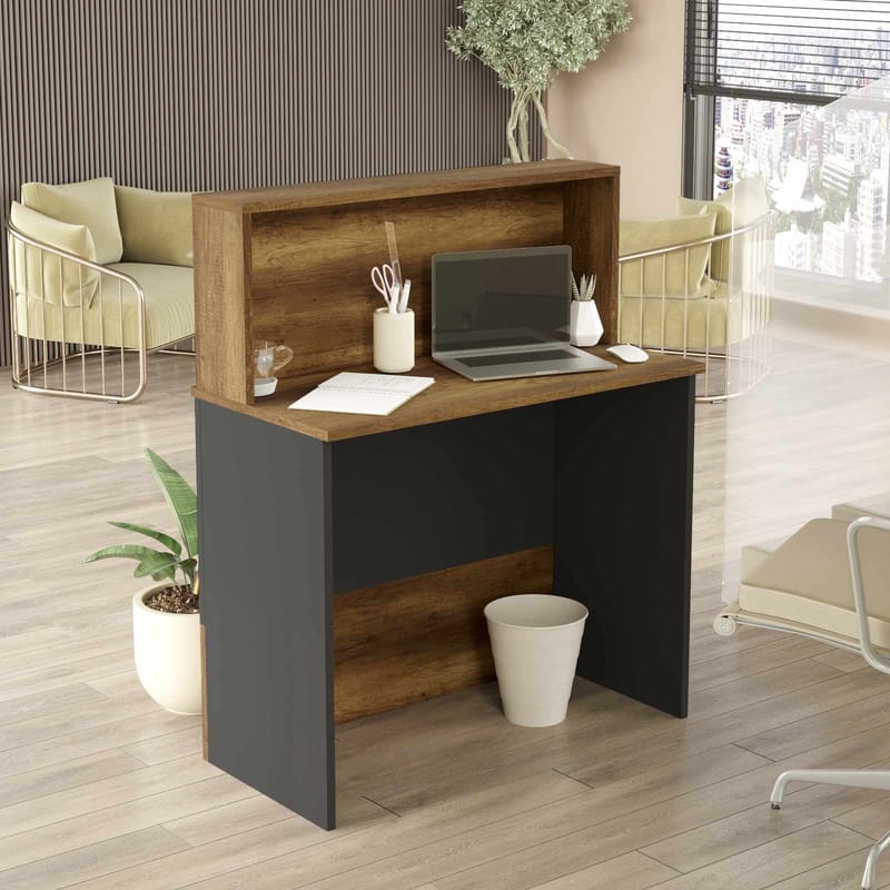 Receptionbord Skye Decor Bren (90 x 110 x 44,5 cm) Baroq antracit - Baroq/Antracit - Møbler - Borde - Aflastningsbord - Entrébord