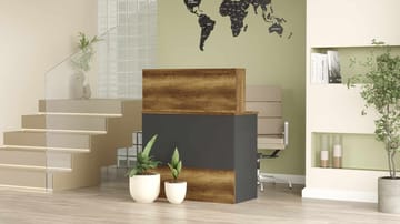 Receptionbord Skye Decor Bren (90 x 110 x 44,5 cm) Baroq antracit - Baroq/Antracit - Møbler - Borde - Aflastningsbord - Entrébord