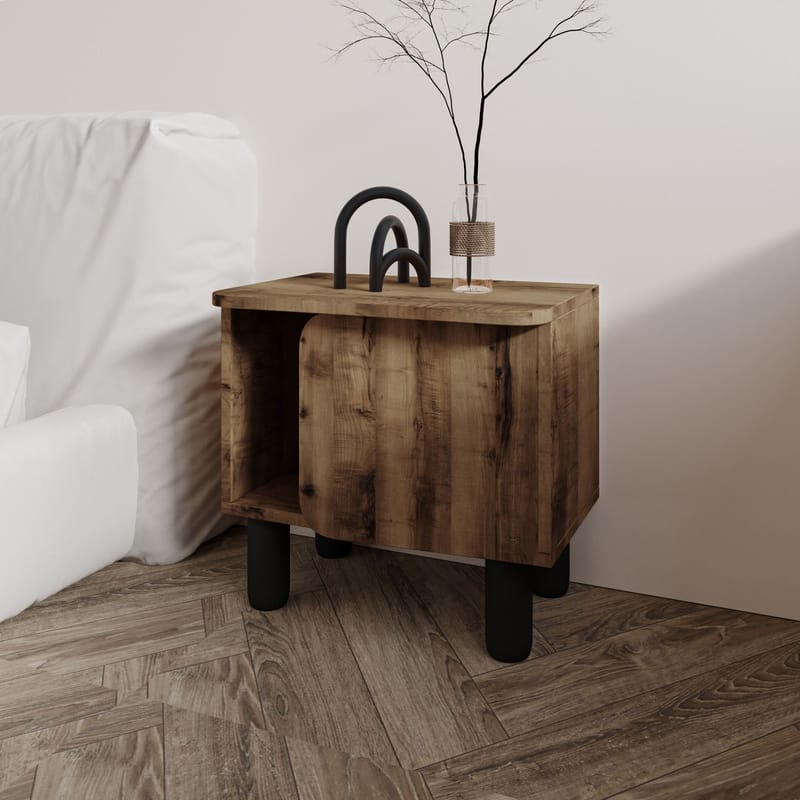 Relento Natbord 50x48,6x30 cm - Antik valnød - Møbler - Borde - Aflastningsbord - Sengebord
