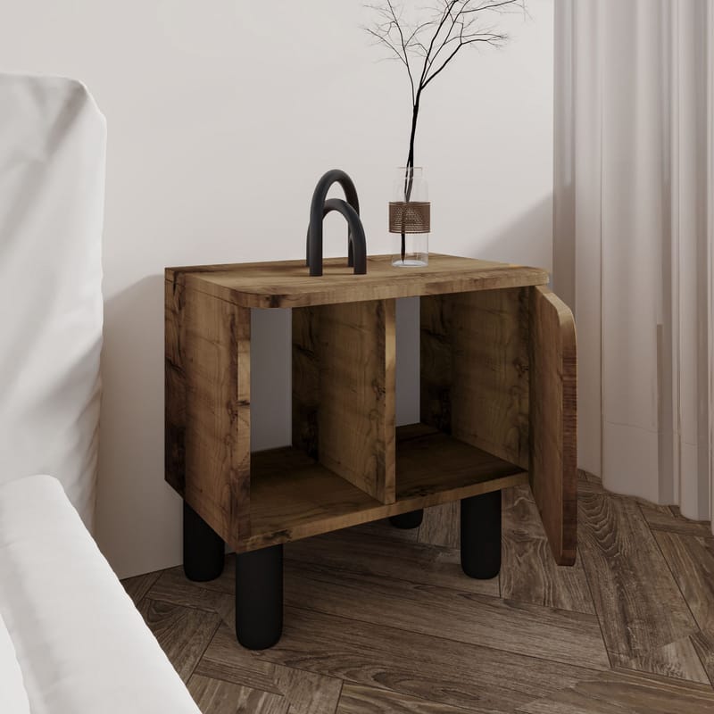 Relento Natbord 50x48,6x30 cm - Antik valnød - Møbler - Borde - Aflastningsbord - Sengebord