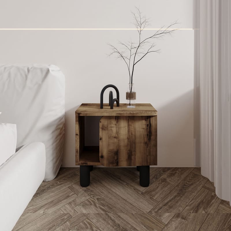Relento Natbord 50x48,6x30 cm - Antik valnød - Møbler - Borde - Aflastningsbord - Sengebord
