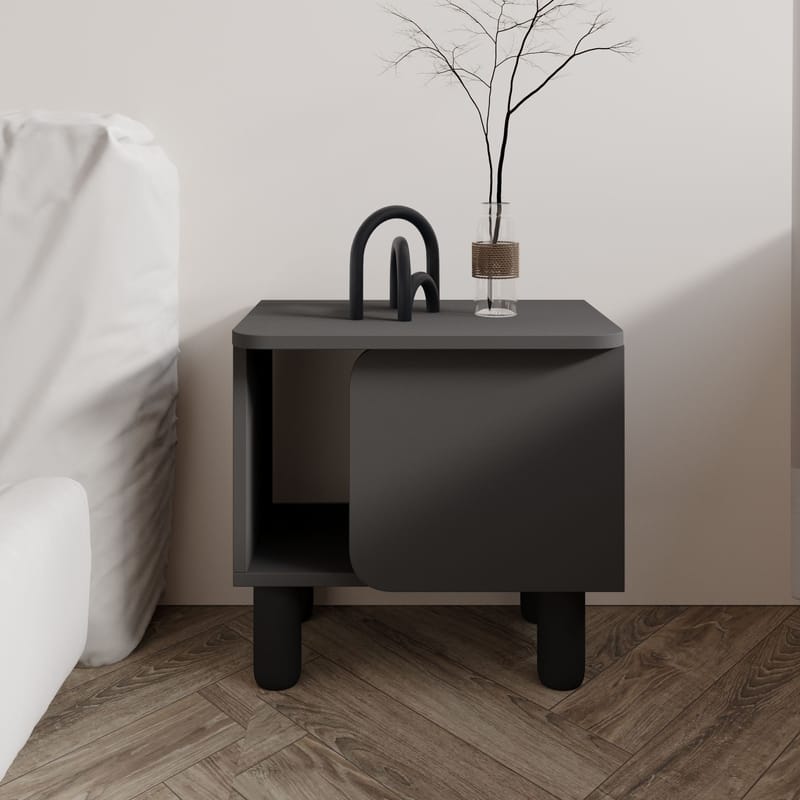 Relento Natbord 50x48,6x30 cm - Antracit - Møbler - Borde - Aflastningsbord - Sengebord