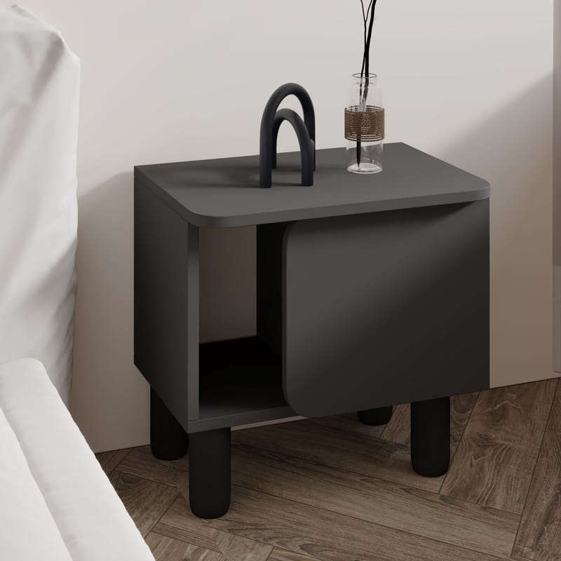 Relento Natbord 50x48,6x30 cm - Antracit - Møbler - Borde - Aflastningsbord - Sengebord
