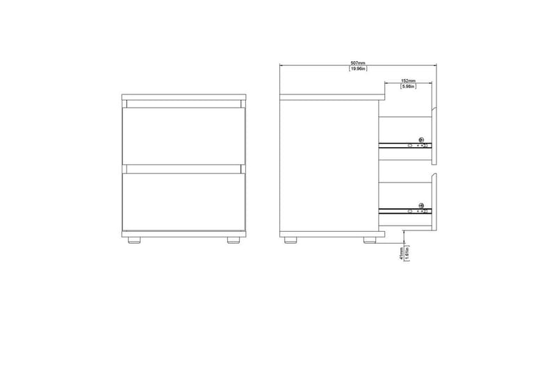 Rengo Natbord 40,2 cm - Natur - Møbler - Borde - Aflastningsbord - Sengebord