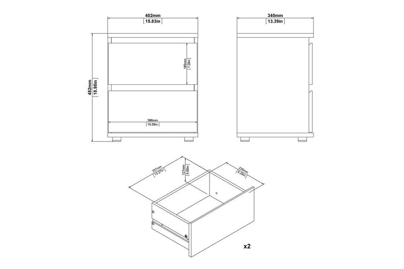 Rengo Natbord 40,2 cm - Natur - Møbler - Borde - Aflastningsbord - Sengebord