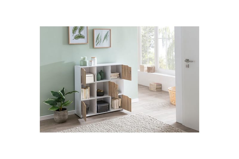 Reol Wohnling Massa Melaminbelagt Spånplade med Opbevaringsplads 5 Døre Moderne - Møbler - Borde - Aflastningsbord - Entrébord