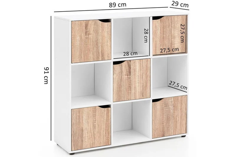 Reol Wohnling Massa Melaminbelagt Spånplade med Opbevaringsplads 5 Døre Moderne - Opbevaring - Opbevaringsmøbler - Skænke & sideboards