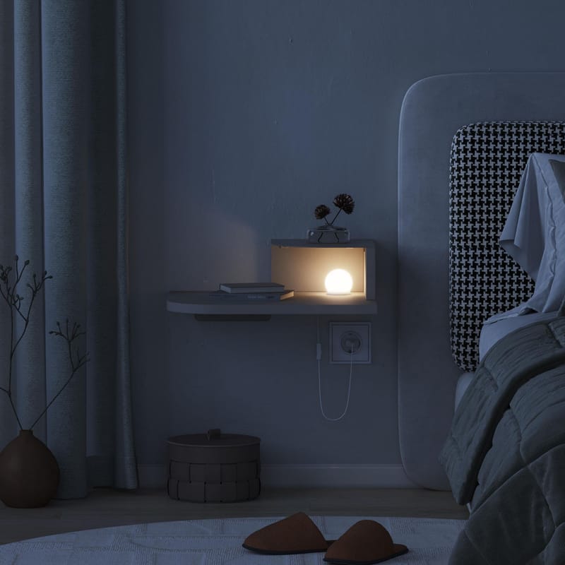 Rilina Sengebord 40 cm - Sandstone - Møbler - Borde - Aflastningsbord - Sengebord