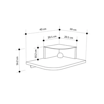 Rilina Sengebord 40 cm - Sandstone - Møbler - Borde - Aflastningsbord - Sengebord
