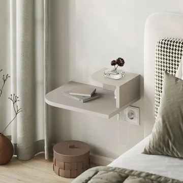 Rilina Sengebord 40 cm - Sandstone - Møbler - Borde - Aflastningsbord - Sengebord