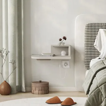 Rilina Sengebord 40 cm - Sandstone - Møbler - Borde - Aflastningsbord - Sengebord