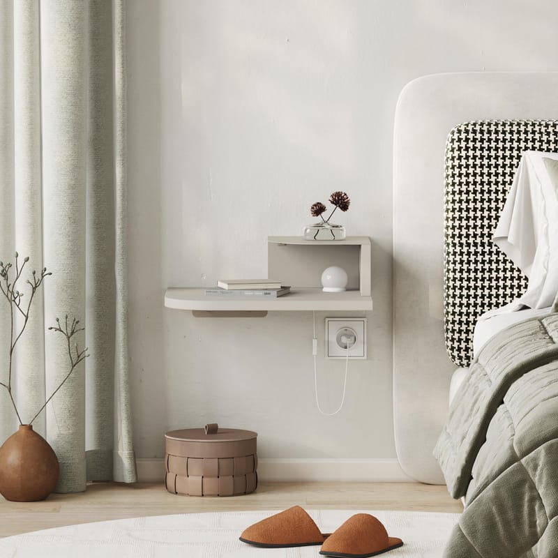 Rilina Sengebord 40 cm - Sandstone - Møbler - Borde - Aflastningsbord - Sengebord